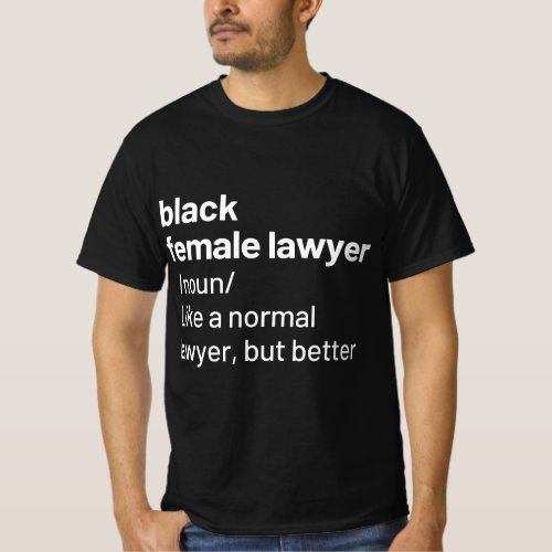 Black Female Lawyer African American Attorney Defi T_Shirt