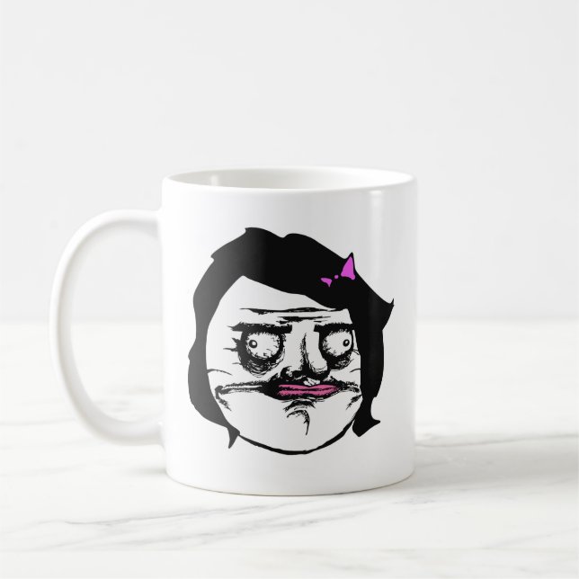 Black Female Me Gusta Comic Rage Face Meme Coffee Mug (Left)