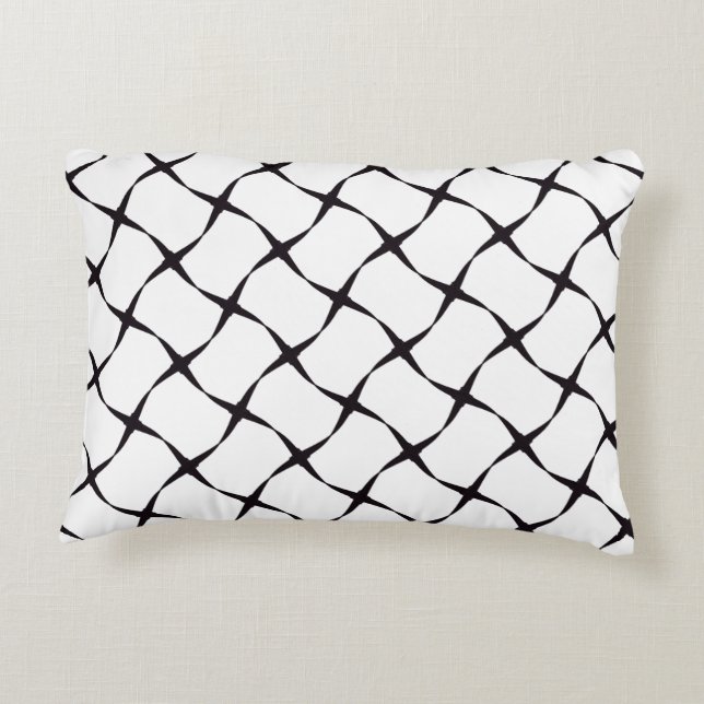 Black Fence Accent Pillow (Back)
