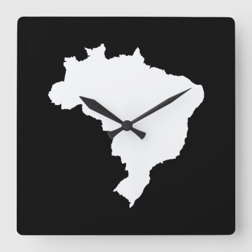 Black Festive Brazil at Emporio Moffa Square Wall Clock