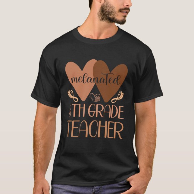 Black Fifth Grade Teacher Black History Women Afri T-Shirt (Front)