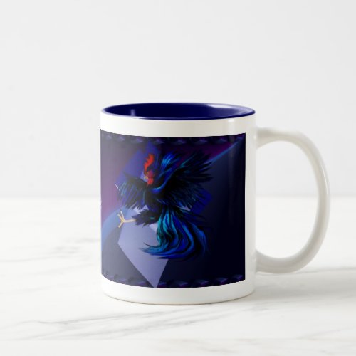 Black Fighting Rooster Mug