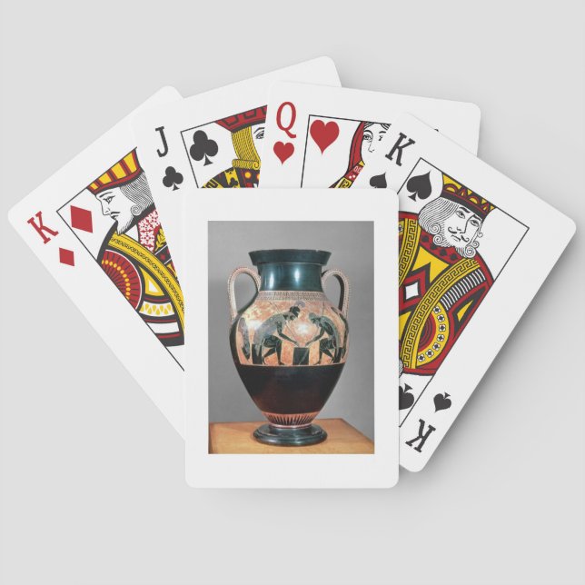 Black-figure amphora depicting Ajax and Achilles, Poker Cards (Back)
