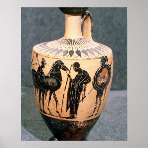 Black_figure Attic vase 5th century BC Poster