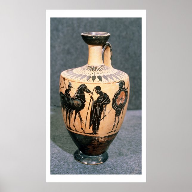 Black-figure Attic vase, 5th century BC Poster (Front)