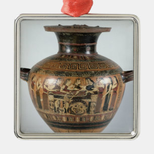 Black-figure hydria metal ornament
