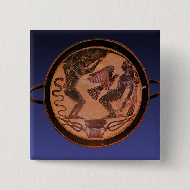 Black figure kylix button (Front)