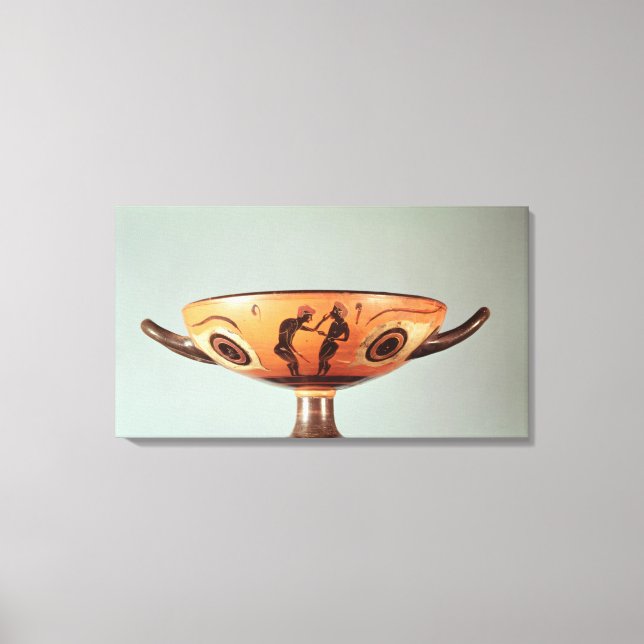 Black figure kylix, c.580-525 BC Canvas Print (Front)