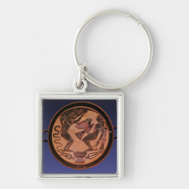 Black figure kylix keychain (Front)
