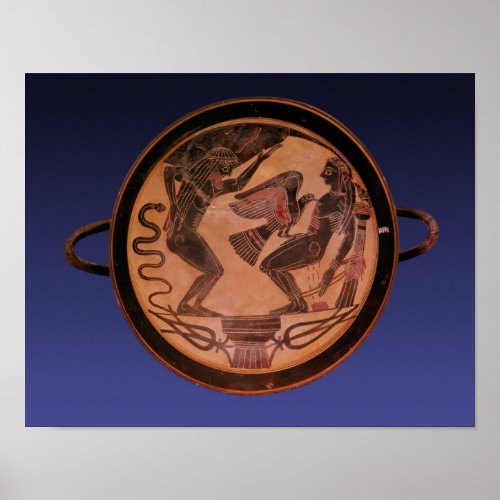 Black figure kylix poster