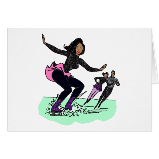 black figure skater cards (Front Horizontal)