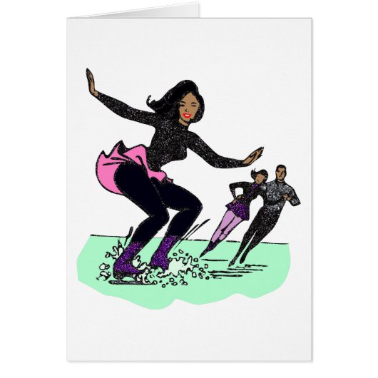 black figure skater cards (Front)