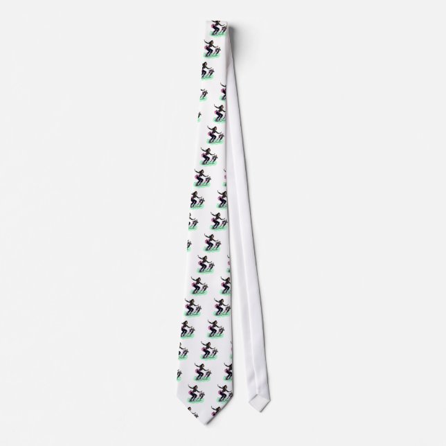 black figure skater neck tie (Front)