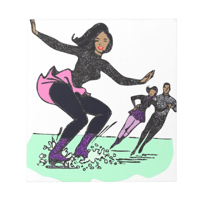 black figure skater notepad (Front)