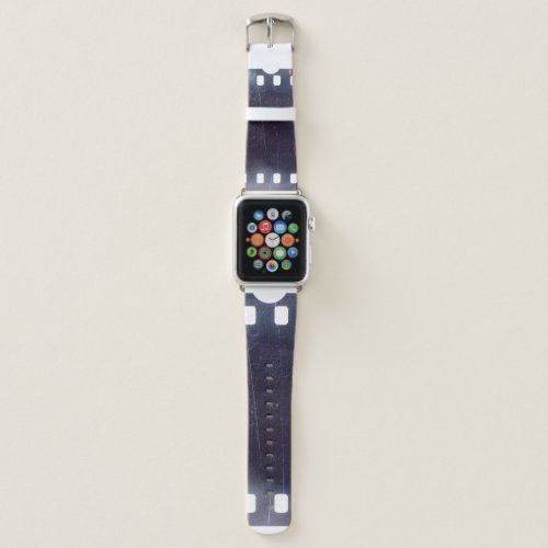 Black Film Frame Scratched Emulsion Apple Watch Band