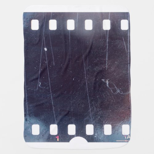 Black Film Frame Scratched Emulsion Baby Blanket