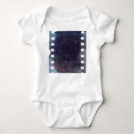 Black Film Frame: Scratched Emulsion Baby Bodysuit