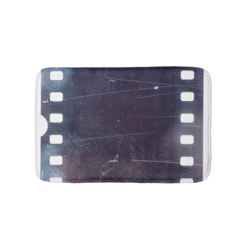 Black Film Frame Scratched Emulsion Bath Mat