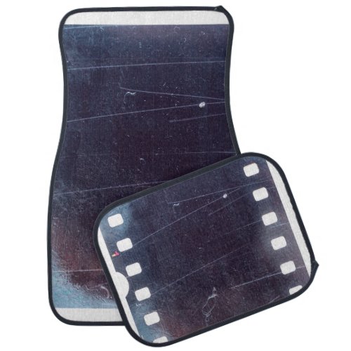 Black Film Frame Scratched Emulsion Car Floor Mat