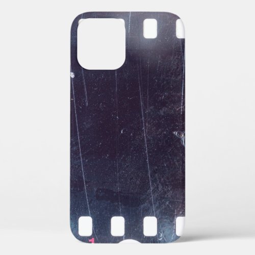 Black Film Frame Scratched Emulsion iPhone 12 Case