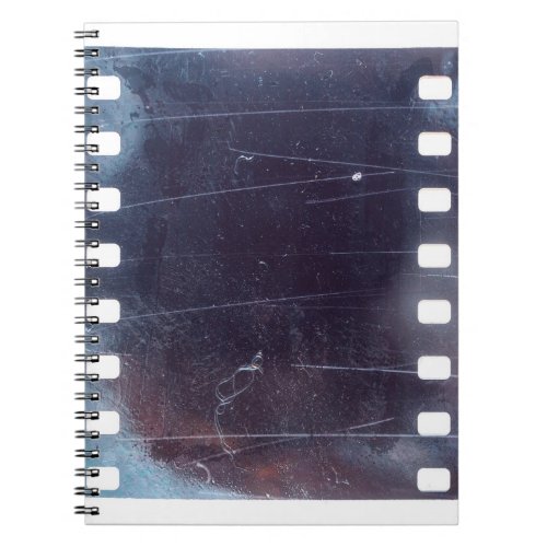 Black Film Frame Scratched Emulsion Notebook
