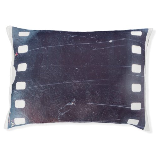 Black Film Frame Scratched Emulsion Pet Bed