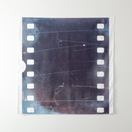 Black Film Frame Scratched Emulsion Tapestry