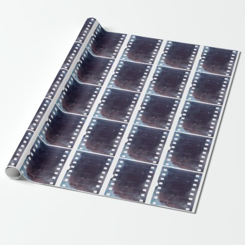 Black Film Frame Scratched Emulsion Wrapping Paper