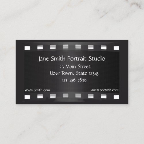 Black Film Strip Business Card