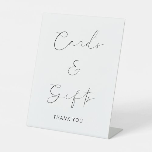 Black Fine Calligraphy Cards and Gifts Pedestal Sign