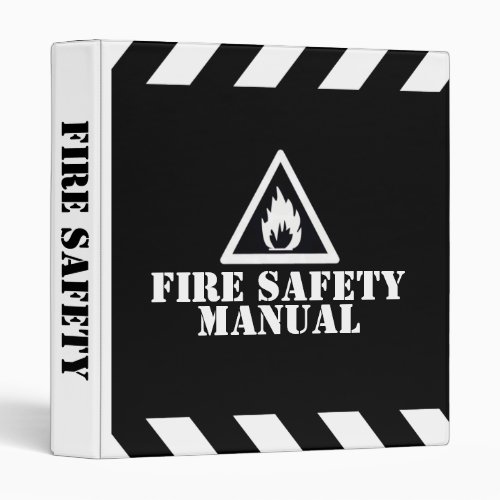 Black Fire Safety Manual 3 Ring Binder