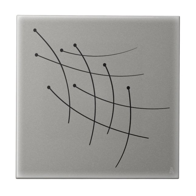 Black Firefly Trails on Gray Tile (Front)