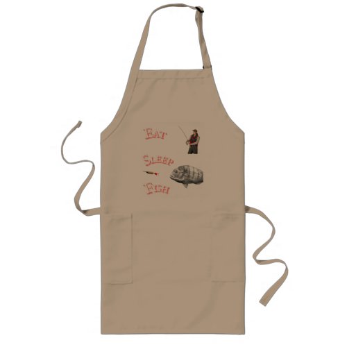 Black Fish Hoodie All Sizes Eat Sleep Fish  Long Apron