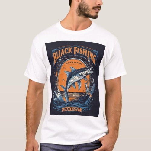 Black Fishing T_Shirt