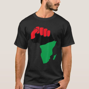 Black Fist Africa Continent Illustration History M T-Shirt