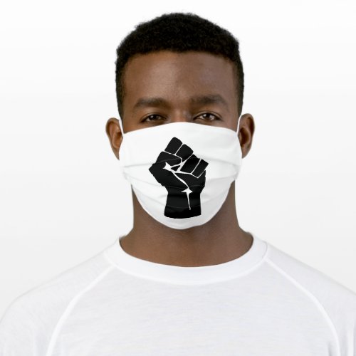 Black Fist Raised _ Resistance Protest Adult Cloth Face Mask