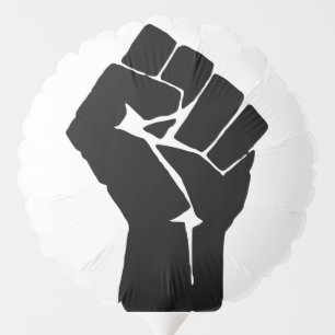 Black Fist Raised - Resistance Protest Balloon