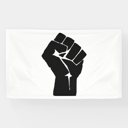 Black Fist Raised _ Resistance Protest Banner