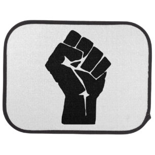 Black Fist Raised - Resistance Protest Car Floor Mat