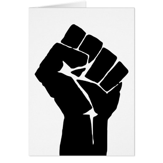 Black Fist Raised - Resistance Protest Cards (Front)