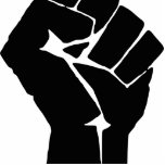 Black Fist Raised - Resistance Protest Cutout<br><div class="desc">Black fist for the message of resistance and protest. Change the world with this wonderful simple black fist design on many great products. Great design for "Black Lives Matter" movement,  Black liberation movement and civil rights protests.</div>