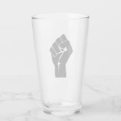 Black Fist Raised - Resistance Protest Glass (Back)