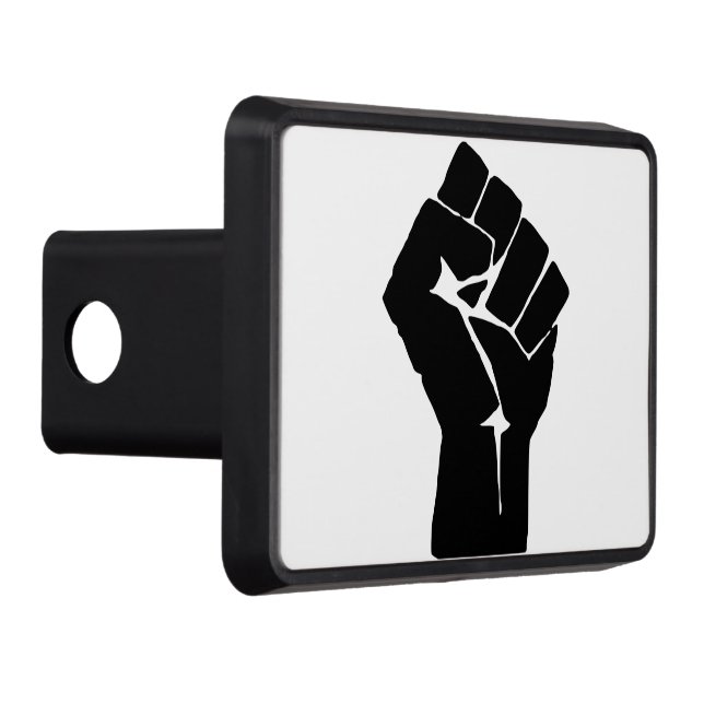 Black Fist Raised - Resistance Protest Hitch Cover (Right)
