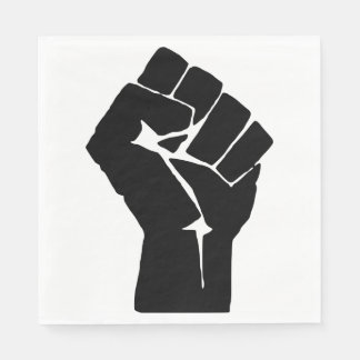 Black Fist Raised - Resistance Protest Napkins