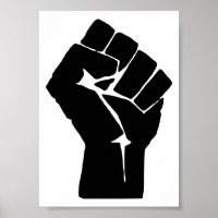 Black Fist Raised - Resistance Protest