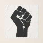 Black Fist Raised - Resistance Protest Scarf<br><div class="desc">Black fist for the message of resistance and protest. Change the world with this wonderful simple black fist design on many great products. Great design for "Black Lives Matter" movement,  Black liberation movement and civil rights protests.</div>