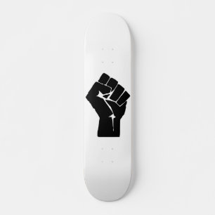 Black Fist Raised - Resistance Protest Skateboard