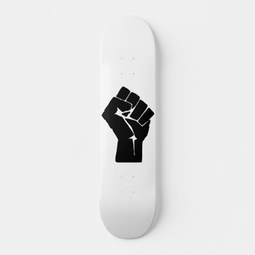 Black Fist Raised _ Resistance Protest Skateboard