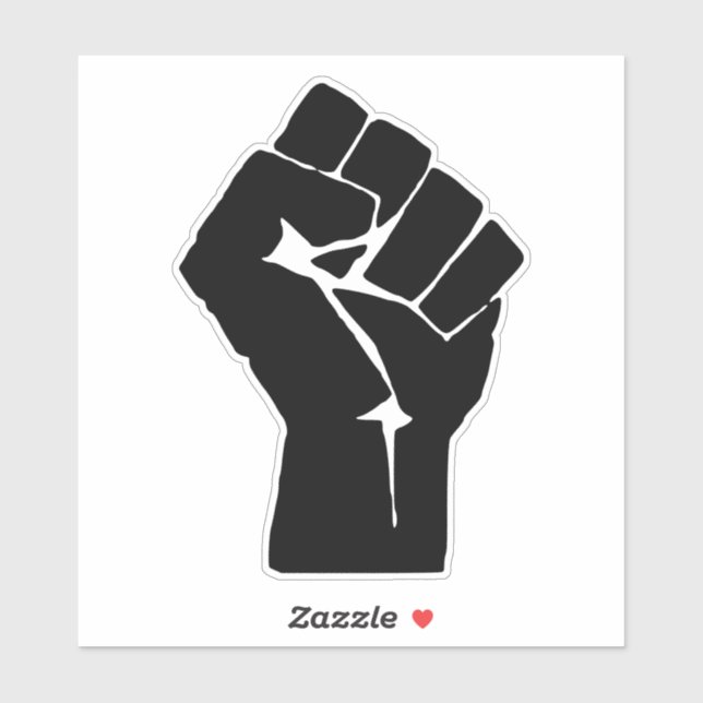 Black Fist Raised - Resistance Protest Sticker (Sheet)