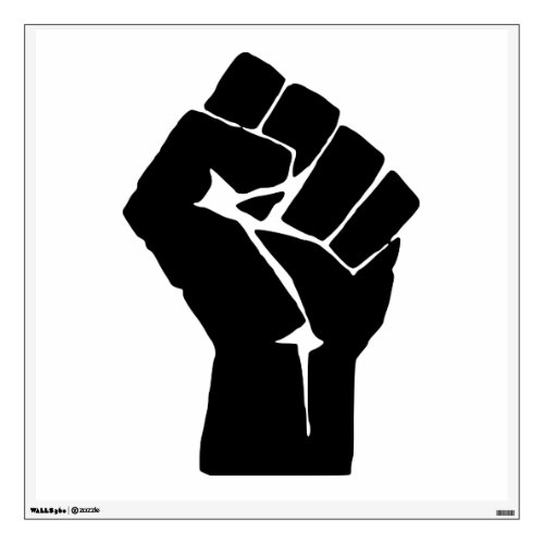 Black Fist Raised _ Resistance Protest Wall Decal